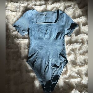 Teal Ribbed Bodysuit